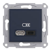 USB розетка тип A+C 2,4 A , Schneider Asfora Антрацит EPH2700371