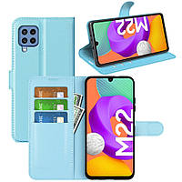 Чехол-книжка Litchie Wallet Samsung Galaxy M22 Light Blue DL, код: 8112408