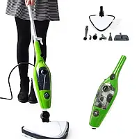 Универсальная паровая швабра H2O Steam Mop X10 с набором насадок 1300Вт, Бытовой пароочиститель для ковров tac