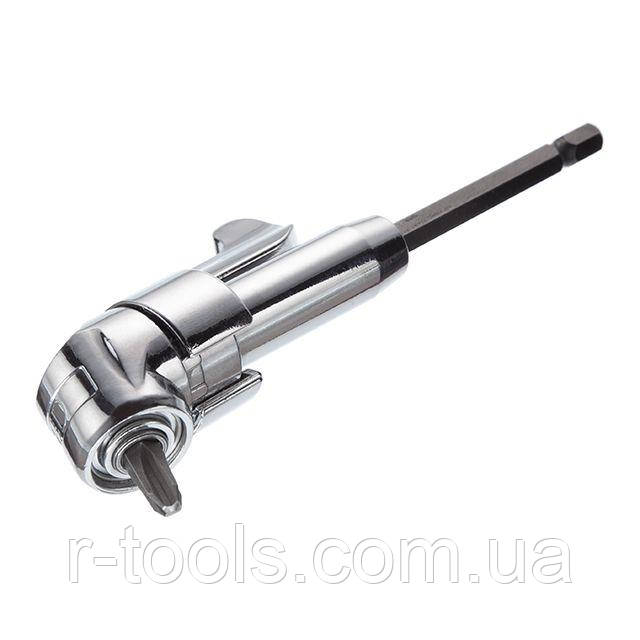 Кутовий адаптер для викруткових насадок 1/4" Cr-V Intertool VT-0106