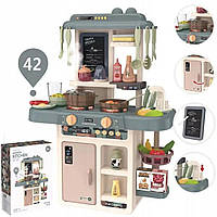 Кухня детская Кухня со светом и звуком 42 аксессуара Кухня игрушечная детская с паром Интерактивная кухня