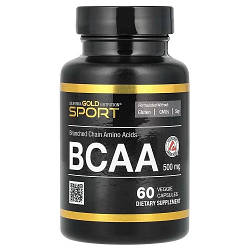 Амінокислоти (БЦАА) California Gold Nutrition BCAA 500 mg (60 капсул.)