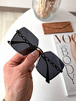 Безоправные классические женские очки солнцезащитные женские, Черные
