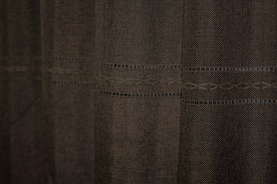 Однотонна тканина льон, мережка. Висота 2,95м. Колір венге. Код1394ш