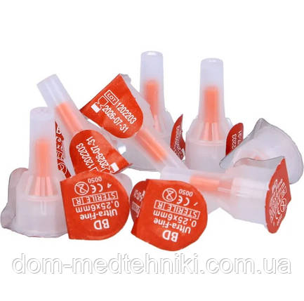 Голки для інсулінових ручок "МікроФайн Плюс / Micro-Fine Plus" 6 мм (31G x 0,25 мм), 25 штук, фото 1