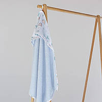Махровое полотенце-уголок для новорождённого с принтом (кити) 80*80 см