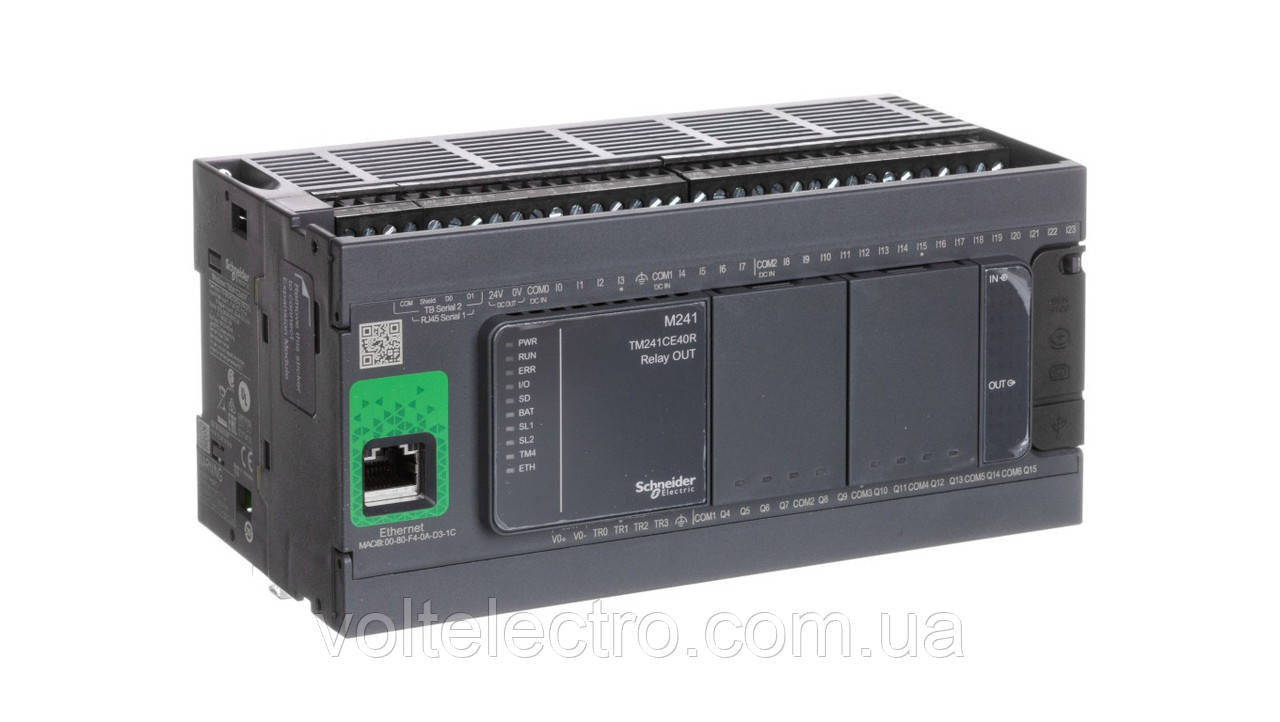 Логічний контролер M241 40 входів/виходів 100...240 V Реле Ethernet TM241CE40R