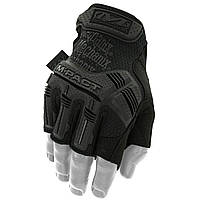 Рукавички безпалі MECHANIX M-PACT® Fingerless Чорні, тактичні літні рукавички без пальців для стрільби