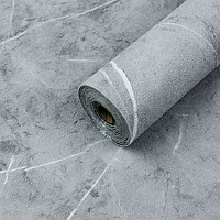 Самоклеющиеся обои в рулонах текстурные с термоизоляцией 2800х500х2 мм, Серый мрамор