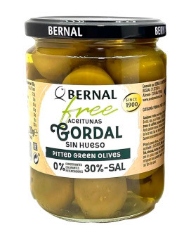 Оливки великі з кісточкою, без оцту Bernal, 436 г