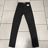 Джинси жіночі вузькі високі скіні американка 26 чорні, фото 3
