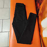 Джинси жіночі вузькі високі скіні американка 26 чорні, фото 5