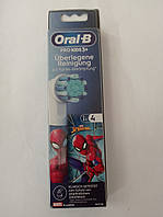 Насадки для зубной щетки Oral-B PRO KIDS 3+ Spider Man, Белые (4 шт)