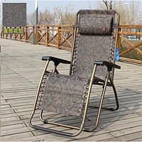 Дачний лежак із регульованим за висотою підголівником, Міцне садове крісло для відпочинку з 3 режимами hop