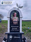 Пам'ятник воїну з граніту з кольоровим портретом № 186, фото 7