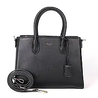Женская классическая сумка David Jones женская элегантная черная сумка с двумя ручками и плечевым ремнем