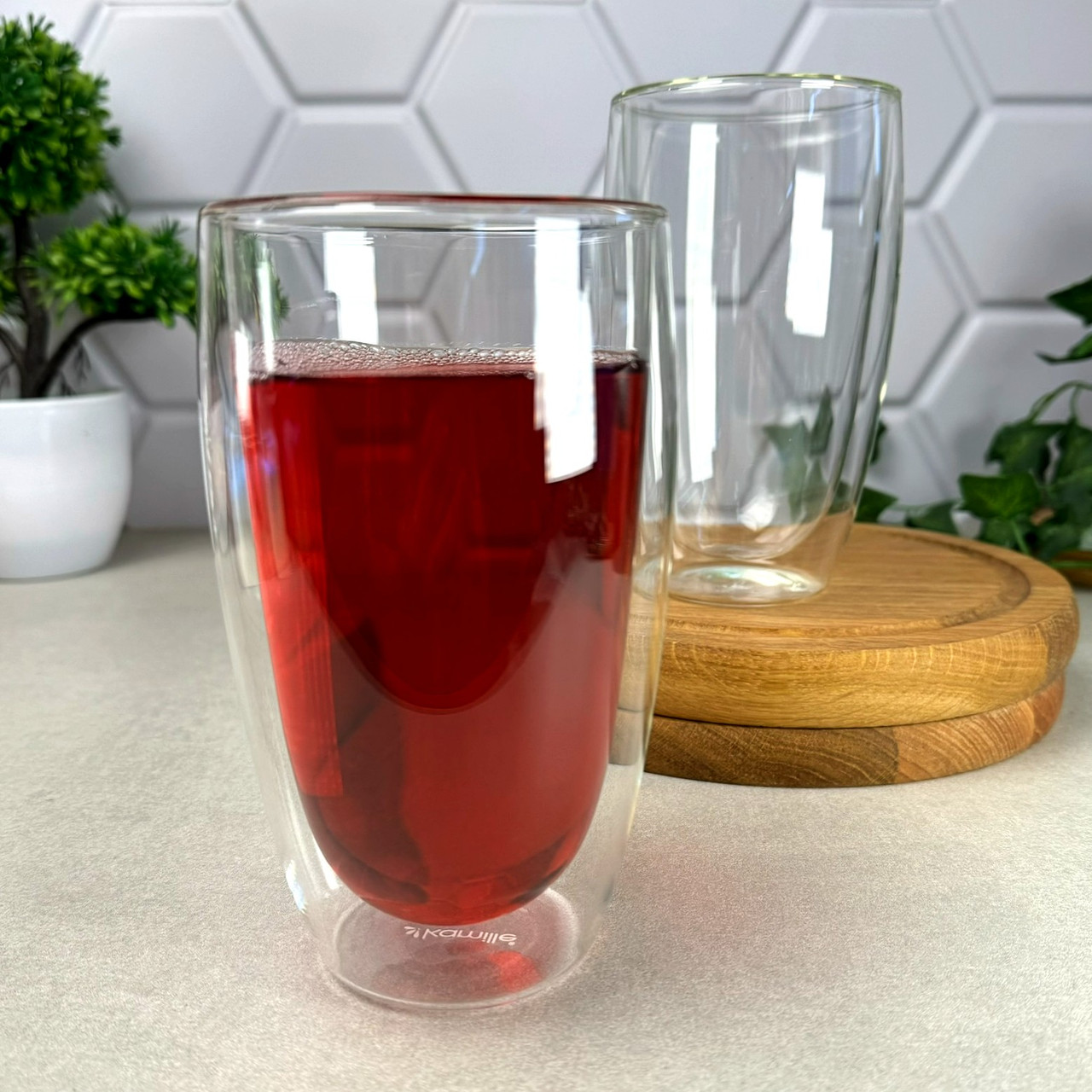 Високі склянки подвійні стінки 450 мл 2 шт Kamille