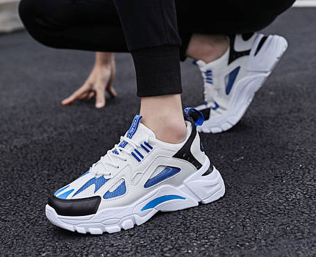 Практичні білі чоловічі кросівки, 40 - 44, фото 1