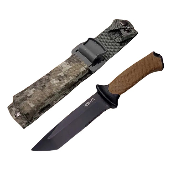 Тактичний мисливський ніж Gerbfr BG-3 із Чохлом 25см Brown (7_00359)