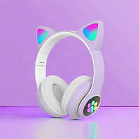 Беспроводные наушники cat ear CAT STN-28 фиолетовые | Наушники с ушками котика | Детские DE-468 стерео