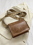 Жіноча сумка 5262 крос-боді бежева, фото 9