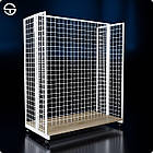 Стійка MARGO, H1350 L1050 W500 (з 3-ма сітками). Торговий стенд-стелаж під навісне обладнання, фото 10