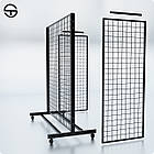 Стійка MARGO, H1350 L1050 W500 (з 3-ма сітками). Торговий стенд-стелаж під навісне обладнання, фото 3