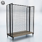 Стійка MARGO, H1350 L1050 W500 (з 3-ма сітками). Торговий стенд-стелаж під навісне обладнання, фото 10