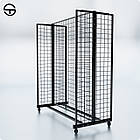 Стійка MARGO, H1350 L1050 W500 (з 3-ма сітками). Торговий стенд-стелаж під навісне обладнання, фото 2