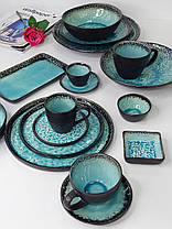 Соусник керамічний прямокутний синій Блу-Лейк 100 мл арт. 101-0251, фото 3