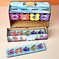 Дитяча розвиюча гра Чарівний комодик Морські мешканці 1 Дерев'яний сортер Ubee ПСД003, фото 3