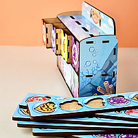 Дитяча розвиюча гра Чарівний комодик Морські мешканці 1 Дерев'яний сортер Ubee ПСД003, фото 5