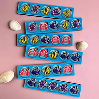 Дитяча розвиюча гра Чарівний комодик Морські мешканці 1 Дерев'яний сортер Ubee ПСД003, фото 9