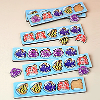 Дитяча розвиюча гра Чарівний комодик Морські мешканці 1 Дерев'яний сортер Ubee ПСД003, фото 10