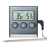 Кухонный термометр с выносным щупом + таймер OEM Kitchen TP-700 для мяса с магнитом и сигнали GG, код: 2733441