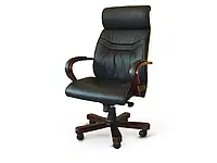 Кресло руководителя Доминго (премиум) кожа черное