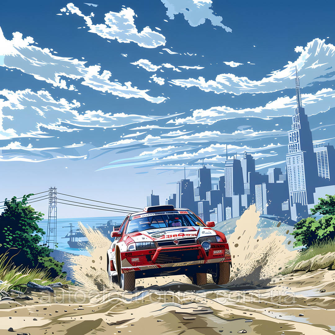 Картина на холсте "Rallycross"