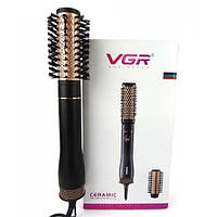 Фен расческа VGR V-559 для завивки и сушки волос керамическое покрытие 2 скорости VL-164 2 насадки