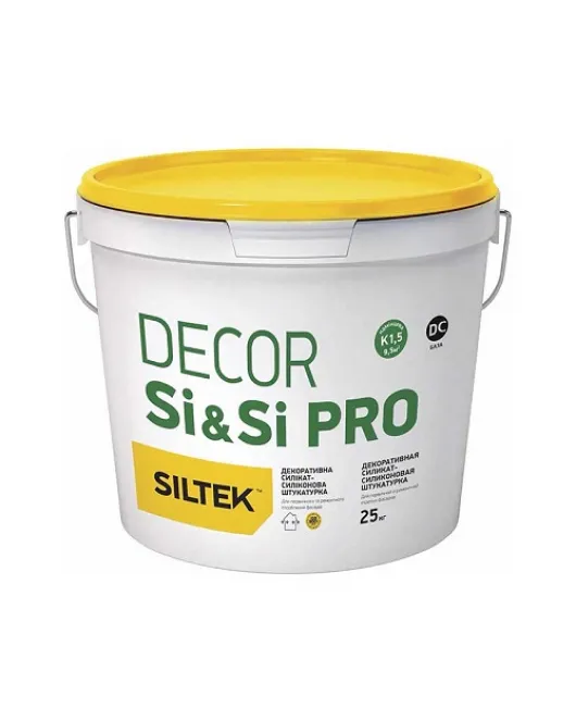 Siltek Decor Si&Si Pro Штукатурка декоративна силікат силіконова, кам'яна 1,5 мм, база DC (25 кг)