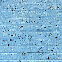 Самоклеящаяся 3D панель Sticker Wall SW-00001342 Голубые звезды 700х770х3мм EV, код: 7942650