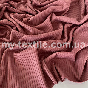 Трикотаж Мустанг рубчик (Лапша) 3x2 Фрезовий темний