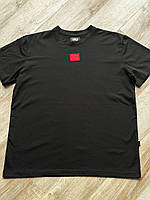 Мужская стильная брендовая футболка Hugo чёрная