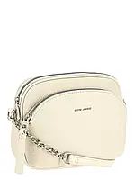 Женская сумочка-клатч David Jones маленькая светло-бежевая сумка кросс-боди эко-кожа сумка молочного цвета