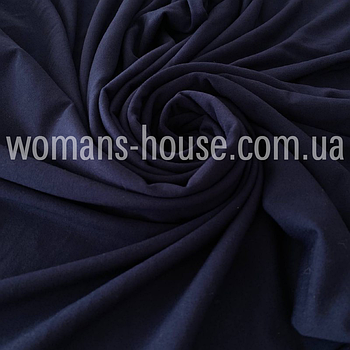 Трикотаж Віскоза стрейч однотон 180 см Туреччина 180 г/м2 Темно-синій