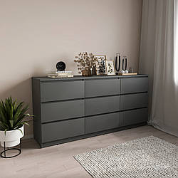 Комод на 9 ящиків Серія Лайт Антрацит