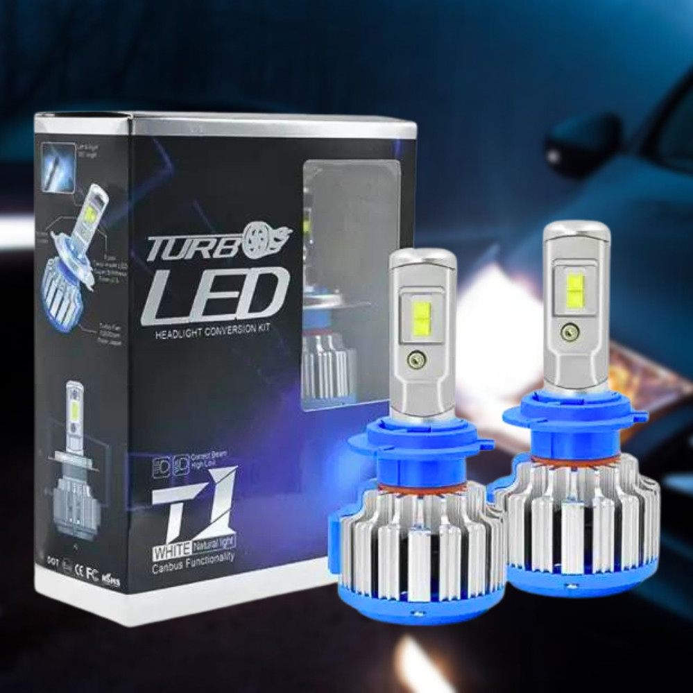 Світлодіодні автомобільні LED лампи для фар H7 TurboLed T1 Комплект автоламп 2 шт