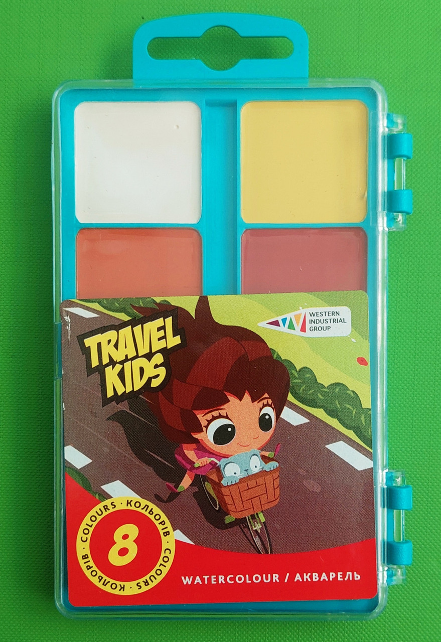 Канц Акварель 8цв ” ГАММА-Нчит (312042/TK) ПЛАСТ ”TRAVEL KIDSIT б/п (1/42) (Канц 20)