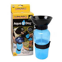 Дорожная портативная поилка бутылка для собак Aqua Dog 550 мл
