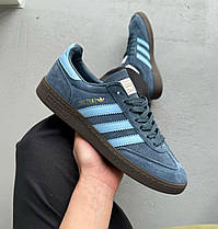 Кросівки Adidas Spezial Blue navy gum Handball Кеди унісекс Адідас Спешл сині замшеві демісезонні, фото 4