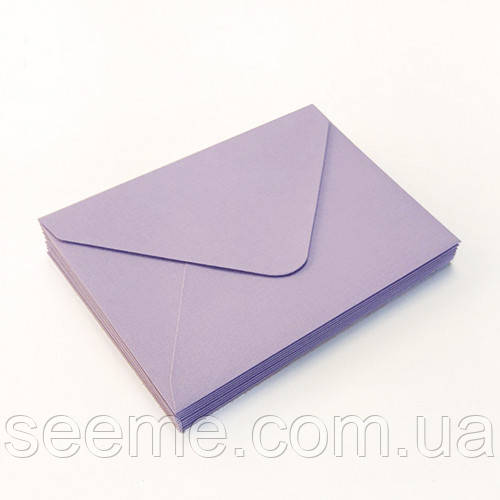 Конверт 162x113 мм, колір лавандово-рожевий, КОМПЛЕКТ 10 шт., фото 1